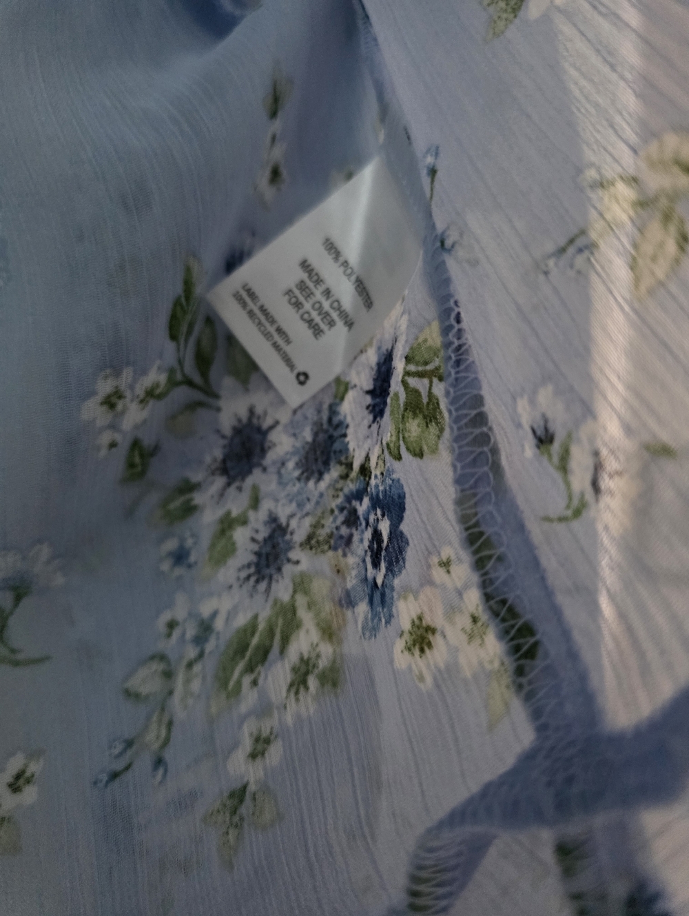 Ruffle Floral Tiefront Blouse Western Chic Romantic Fairy Core XS NWT B Wear - Picture 4 of 7
